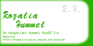 rozalia hummel business card